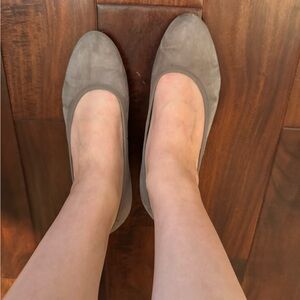Gabor Gray Suede Flats Comfortable Everyday Loafers